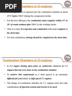 Combustion Chambers in CI Engines