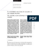 La neutralidad como forma de encuadre en una campaña electoral