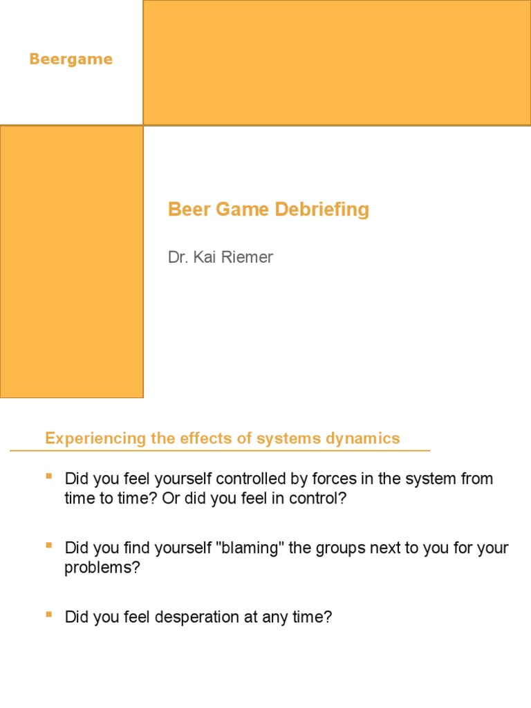 The Ripple Effects of the Bullwhip: How the Beer Game Simulation ...