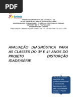 Avaliação Diagnóstica Para o Projeto de Distorção 2015
