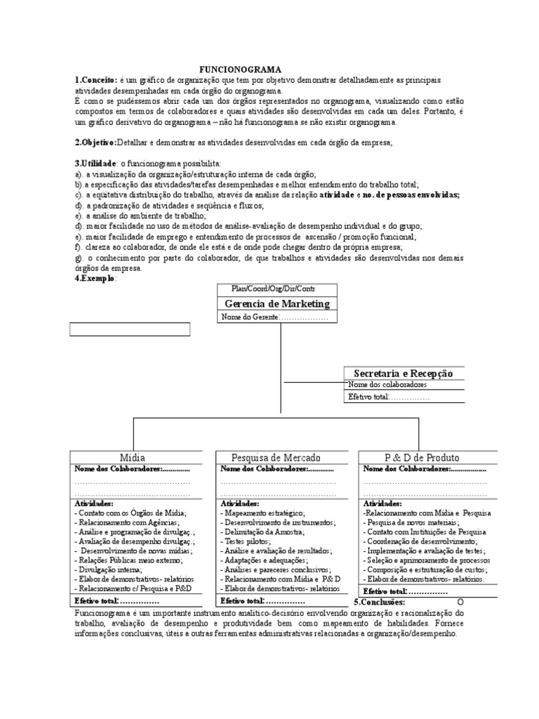 FUNCIONOGRAMA | PDF