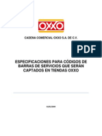 Especificaciones de Codigo de Barras Cadena Oxxo