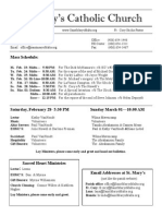 St. Mary's Catholic Church: Mass Schedule