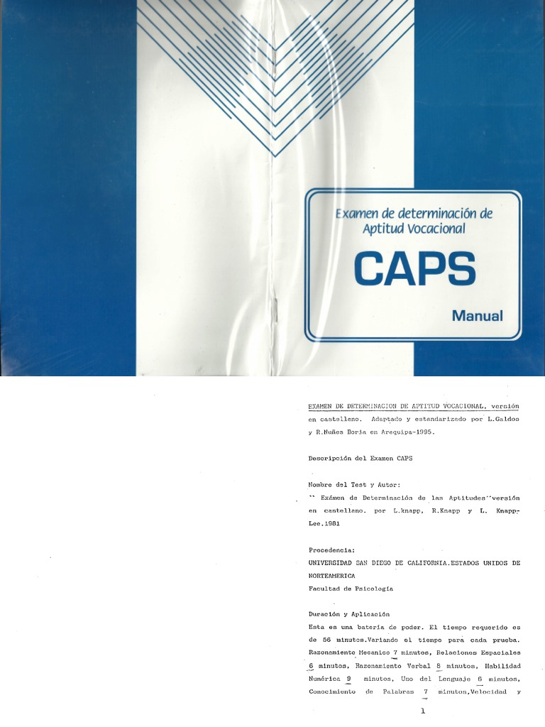 Test - Caps - Manual | PDF