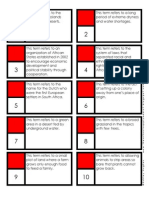 Africa Review Board Game Questions and Answer Packet