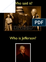 Who Said It - Hamilton V Jefferson