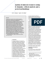 Estimation of Mineral Resources Using Grade Domains: Critical Analysis and A Suggested Methodology