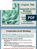 Chapter Ten: Corporate-Level Strategy