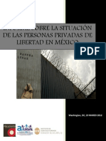 Informe sobre la situación de las personas privdas de su libertad en México