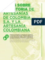 Notas sobre la historia de Artesanías de Colombia S.A. y la artesanías en colombiana