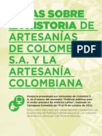 Notas sobre la historia de Artesanías de Colombia S.A. y las artesanías colombianas