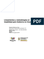 Lineamientos y Metodologias en Usabilidad-Gobierno en Línea