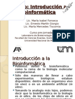 Introducción a la Bioinformática