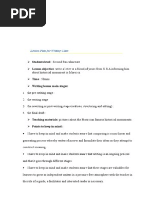 Writing Lesson Plan