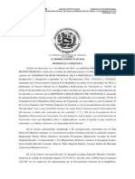 Venezuela. Sentencia de Sala Constitucional Del Tribunal Supremo de Justicia, Desestimando Jurisdicción Estadounidense para Dictar Ley para La Defensa DDHH y Sociedad Civil Venezuela 2014