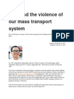 MRT and the Violence of Our Mass Transport System