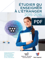 Etudier Enseigner a Etranger 2015 2016