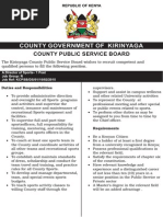Download Kirinyaga County Public Service Board - Vacancies-21st Feb 2015 by Governor Joseph Ndathi SN256430784 doc pdf