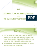 kết nối C và C++ với matlab và tối ưu hóa mô phỏng