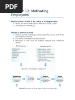 MNO Chapter 12 - Motivating Employees