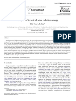 Analysis of Terrestrial Solar Radiation Exergy