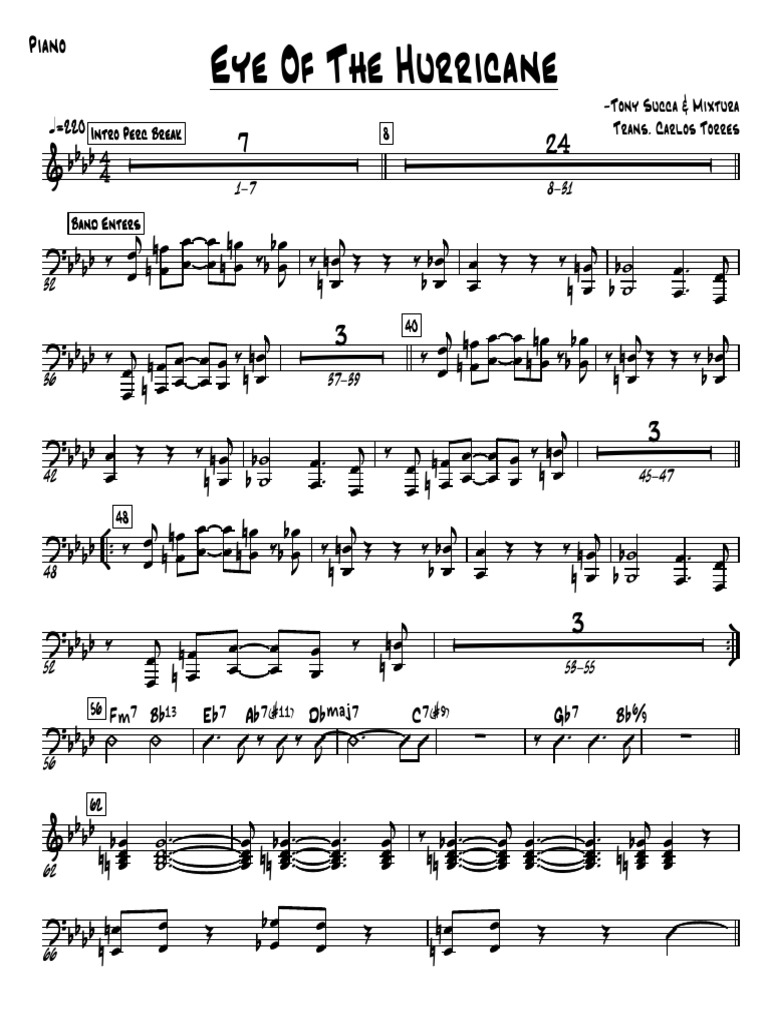 Eye of The Hurricane - Piano | PDF | Loisirs