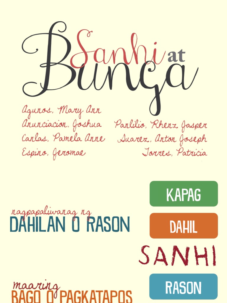 Sanhi at Bunga