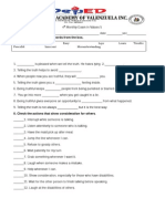 4th Monthly Exam in Values 5 and 6