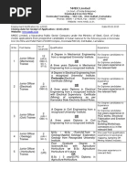 Notification NMDC JR Officer Diploma Holder Posts