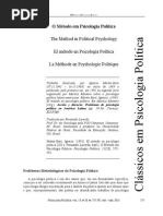 Martín-Baró, Ignacio. (2013). O Método em Psicologia Política. Trad. fernando Lacerda. RPP 13(28).