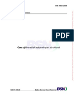 SNI 3402 2008 - Cara Uji Berat Isi Beton Ringan Struktural PDF