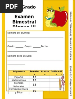 Examen 3er Grado Bloque III