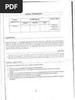 Medical Terminology Syllabus