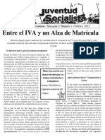 Boletín UJS Febrero 2015 Entre El IVA y El Alza A La Matrícula
