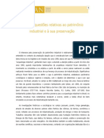 Algumas questoes relativas ao patrimonio industrial e a sua preservação