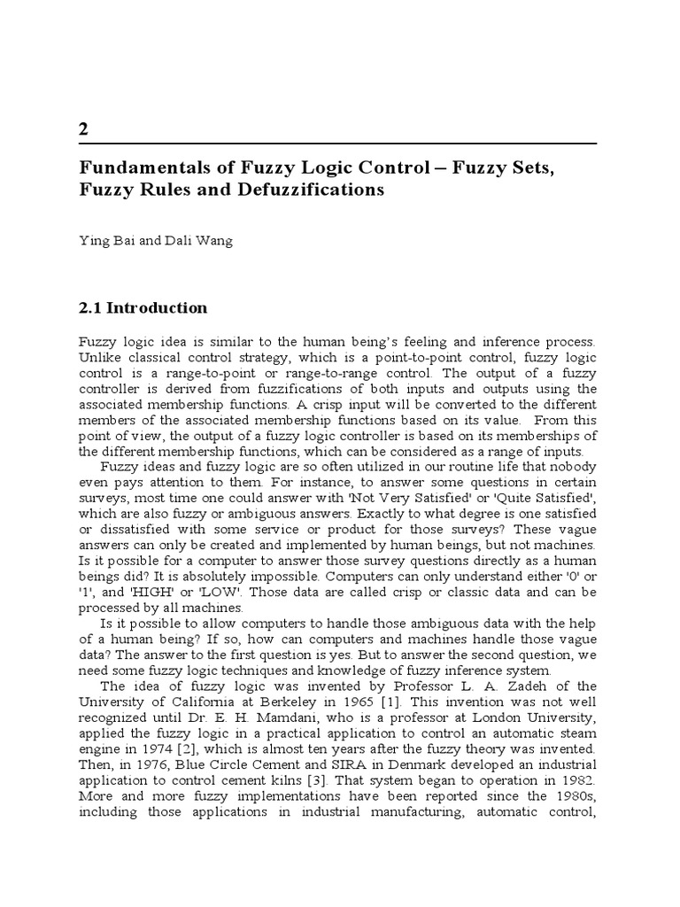 97818462fundamentals of Fuzzy Logic Control - Fuzzy Sets, Fuzzy Rules ...