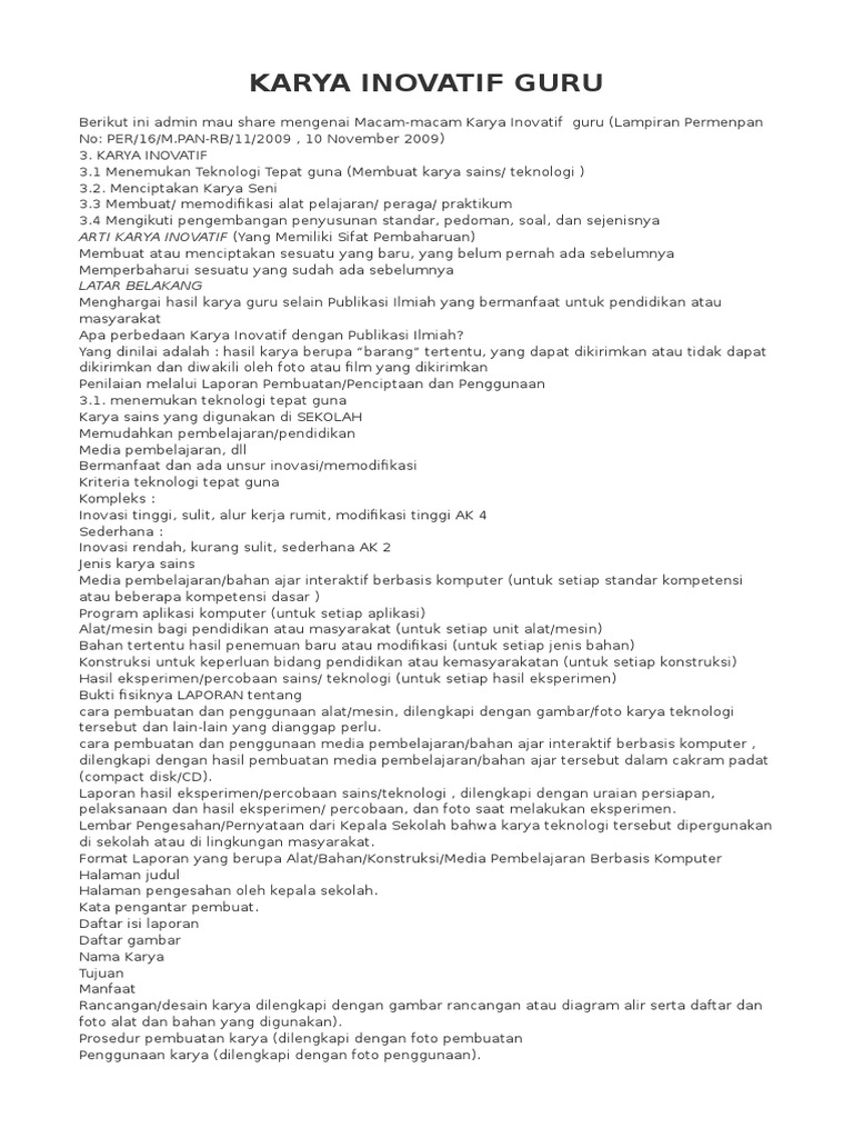 Karya Inovatif Guru