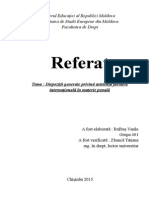 Dispoziții Generale Privind Asistența Juridica Internațională În Materie Penală