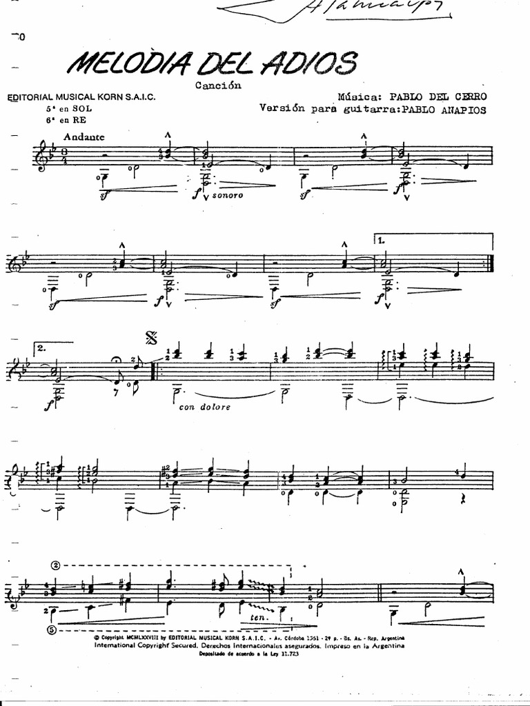 Yupanqui Atahualpa Melodia Del Adios Pdf