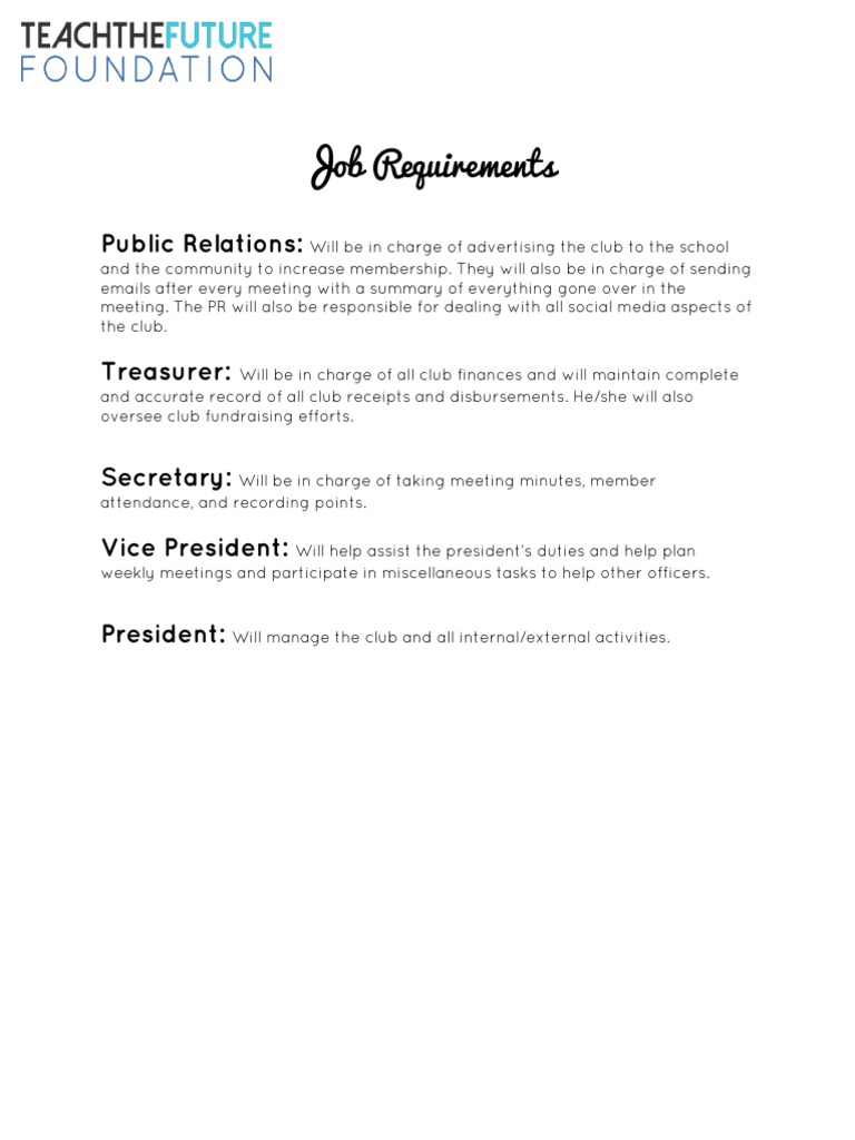 Jobrequirements | PDF