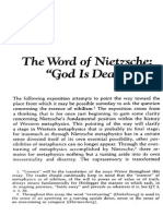 Heidegger - Nietzsche s Word God is Dead
