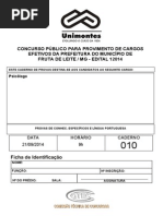 Prova Fruta de Leite Cotec