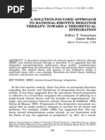 A Solution-Focused Approach To Rational-Emotive Behavior Therapy - Toward A Theoretical Integration