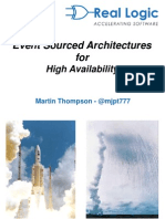 Event Sourced Architectures For: High Availability