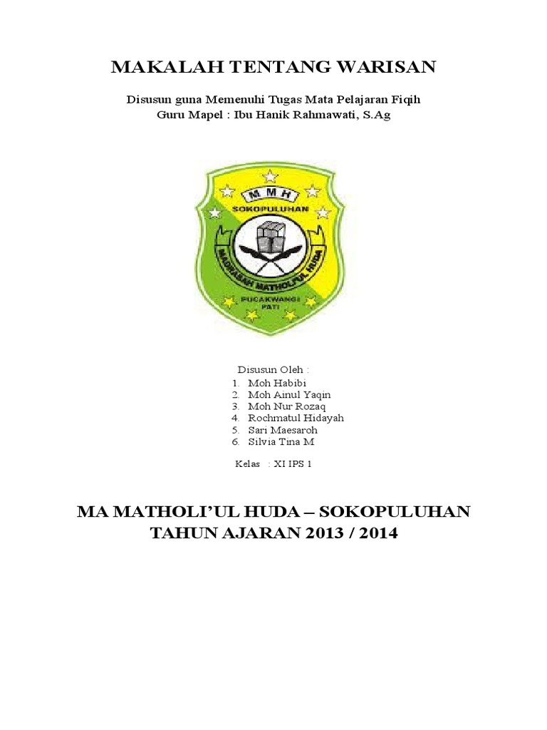 Makalah Ahli Waris