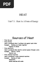 Unit 7.1: Heat As A Form of Energy