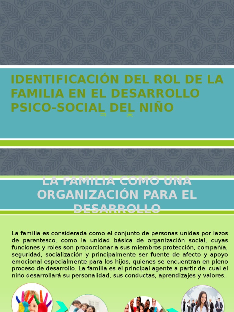 Rol de la familia en el desarrollo infantil | PDF | Abuso infantil ...