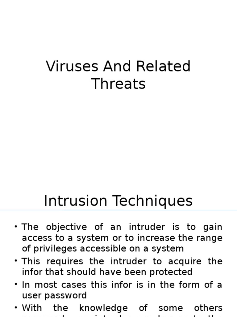 Viruses and Network Security Threats | PDF | Computer Virus | Security ...