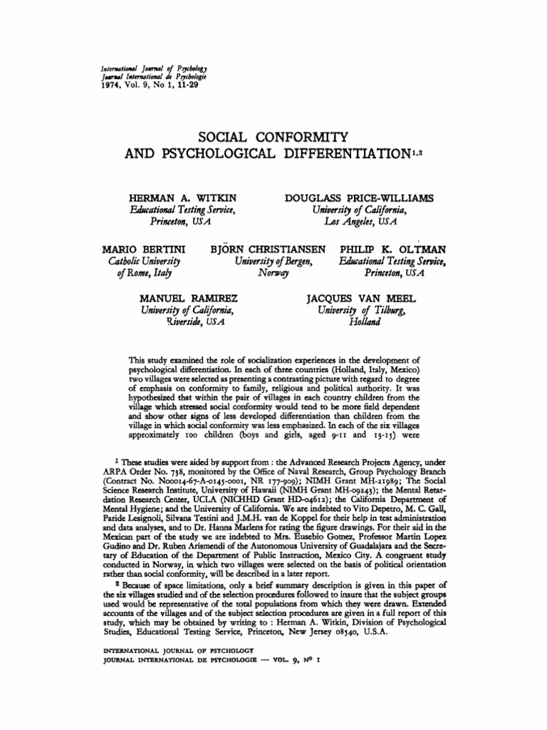International Journal Of Psychology