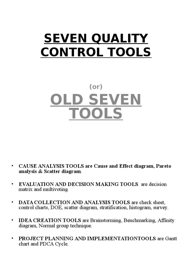 Seven Quality Control Tools | PDF | Causality | Data